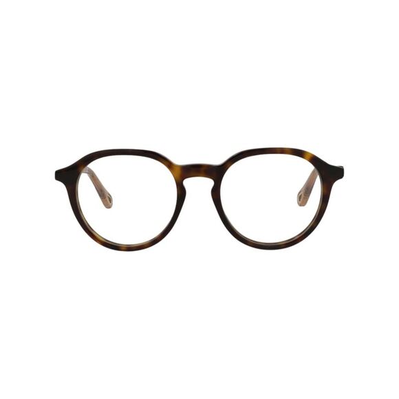 Chloé Round-Frame Bio Acetate Optical Frames Brown Womens - Picture 1 of 6
